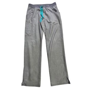 FIGS Technical Collection Scrub Pants Women's MT Tall Heather Gray‎ Straight Leg